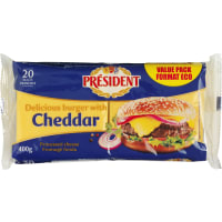 Président Cheddar Toast Slices Skivad Hamburgerost