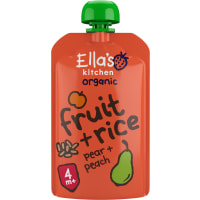 Ella's Kitchen Fruit+rice Pear Peach Från 4 Månader