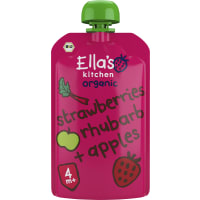Ella's Kitchen Strawberries Rhubarb Apple Puré Från 4 Månader