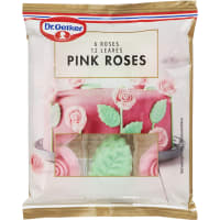 Dr Oetker Pink Roses Sockerrosor med Blad Dekoration
