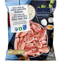 Räkor med Skal Xxl 50/70 Frysta
