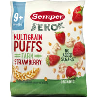 Semper Multigrain Puffs Strawberry Från 9 Månader