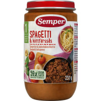 Semper Spagetti Köttfärssås Från 12 Månader