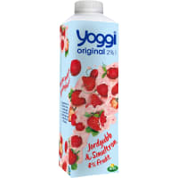 Yoggi Jordgubb Smultron Original Yoghurt 2%