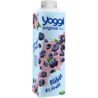 Yoggi Blåbär Original Yoghurt 2%