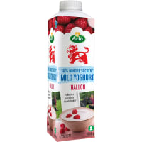 Arla Ko Hallon Mild Yoghurt Mindre Socker 1,5%