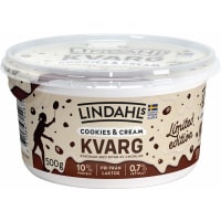 Lindahls Cookies&cream Laktosfri 0,7% Kvarg