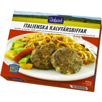 Kalvfärsbiffar Italienska Fryst/1 Port