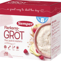Fullkornsgröt Mild med Frukt Från 8 Månader