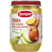 Persika Äpple Päron Puré Från 5 Månader