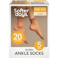 Ladies Ancle 20den Tan One Size
