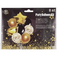 Folieballong Bukett Guld/svart