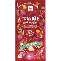 Tranbär Mörk Choklad 70% Kakao