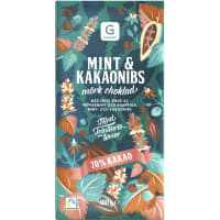Mint&kakaonibs Mörk Choklad 70% Kakao