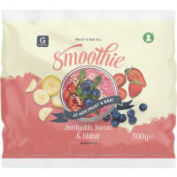 Smoothie Jordgubb Banan Blåbä Fryst
