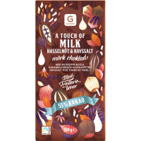 Touch Of Milk Hasselnöt Havssalt 55% Kakao