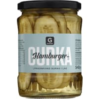 Hamburgergurka Långskivade