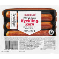 Eldorado Kycklingkorv Hot & Spicy Fryst/ 10-pack