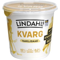 Lindahls Vaniljkvarg Utan Tillsatt Socker Utan Socker 0,2%