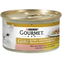 Gourmet Gourmet Gold Lax & Kyckling Bitar i Sås Kattmat