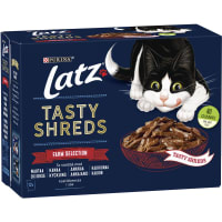Farm Selection Tasty Shreds i Sås Kattmat 12-pack