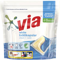 White Clean+care Tvättkapslar