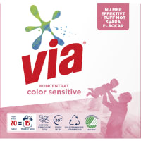 Via Color Sensitive Tvättmedel Pulver