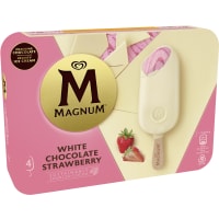 Magnum Strawberry White Chocolate Glasspinnar