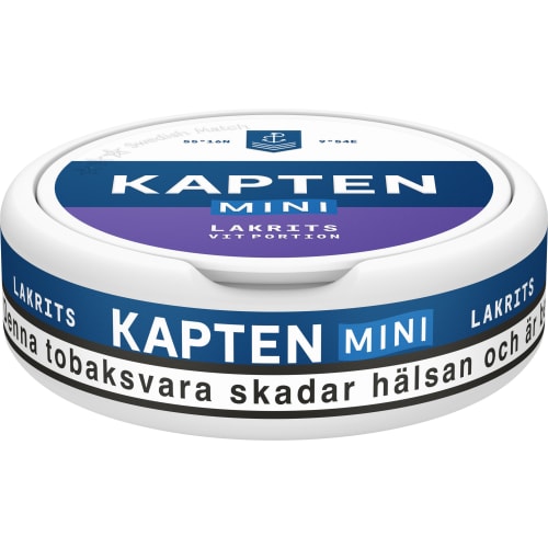 Kapten Mini Lakrits Vit Portionssnus