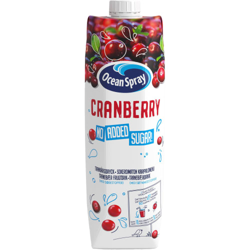Ocean Spray Cranberry No Sugar Added Tranbärsdryck