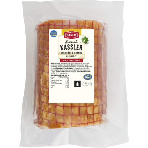 Svensk Kassler Varmrökt & Rimmad Benfri