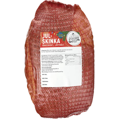 Julskinka Färdigkokt/lättrökt Sverige