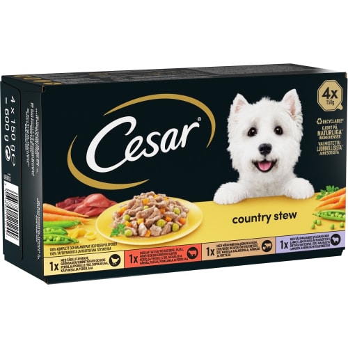 Country Stew Fågel Ox Kalkon Lamm Hundmat Våt 4-pack