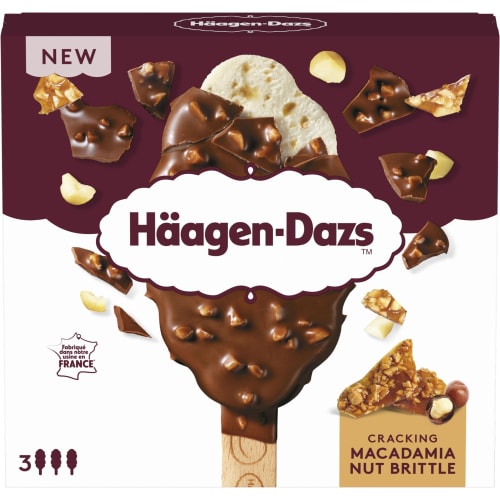 Häagen-dazs Cracking Macadamia Nut Brittl Glass 3p