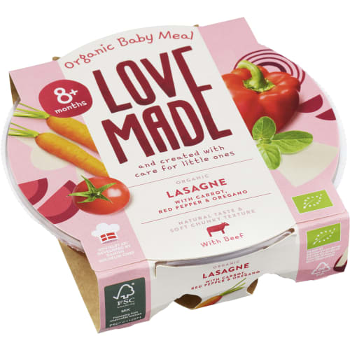 Lasagne Carrot Red Pepper Från 8 Månader