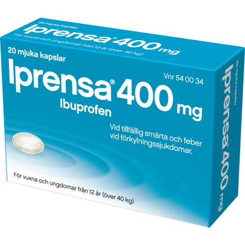 Iprensa Mjuka Kapslar Ibuprofen 400mg
