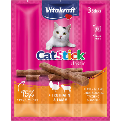 Kalkon Lamm Catsticks Kattgodis