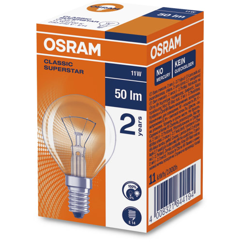 Klotlampa 50lm E14 11w Classic Superstar
