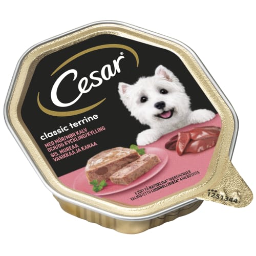 Kalv&kyckling Classic Terrine Hundmat Våt