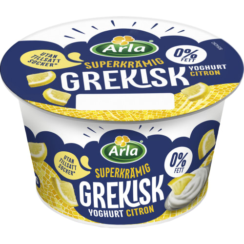 Arla Grekisk Yoghurt Citron 0%