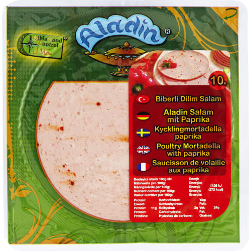 Mortadella Kyckling Paprika Skivad