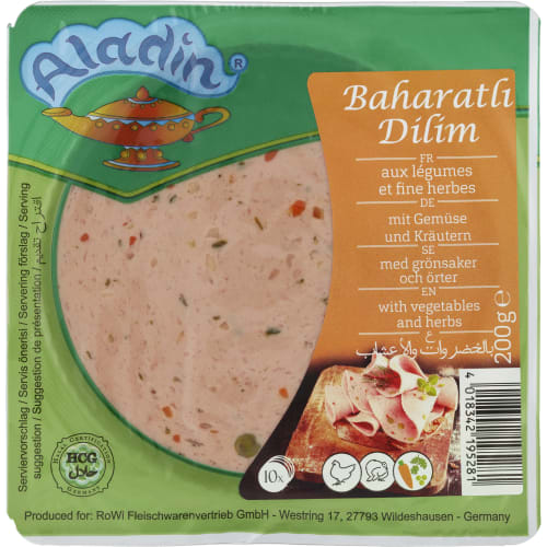 Baharatli Dili Kalkon Mortadella Skivad