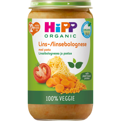 Linsbolognese Pasta 100% Veggie Från 12 Månader