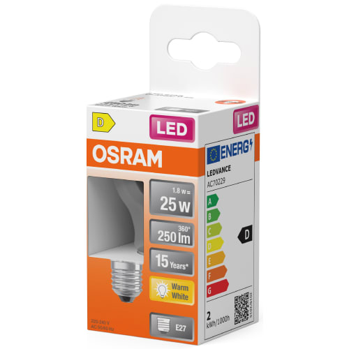 Led Klotlampa 250lm E27 25w Warm White