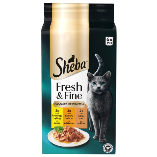 Mix Fågel Fresh & Fine Kattmat Sås 6-pack