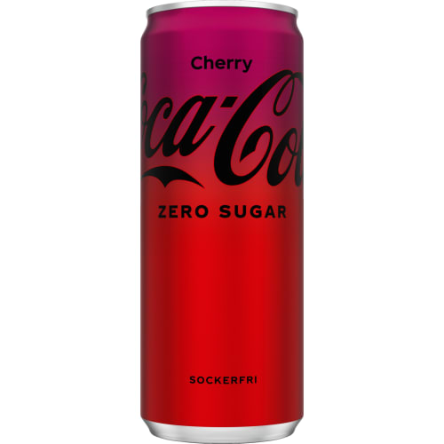 Cherry Coca Cola Zero Läsk, Burk