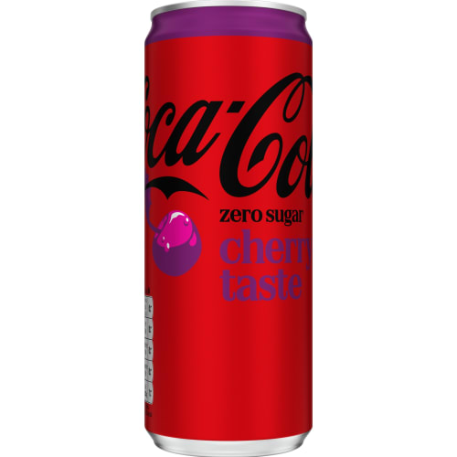 Cherry Coca Cola Zero Läsk, Burk