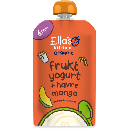 Fruktyoghurt Havre Mango Från 6 Månader