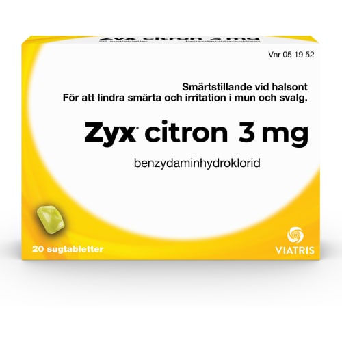 Zyx 3mg Citron Sugtabletter