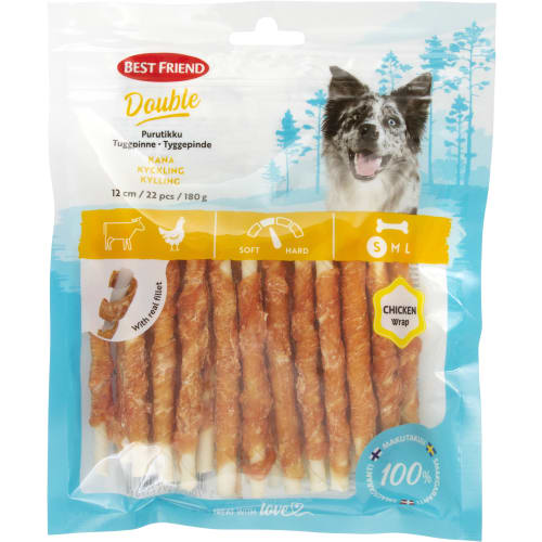 Tuggpinne Kyckling Dubbel 12cm 22p